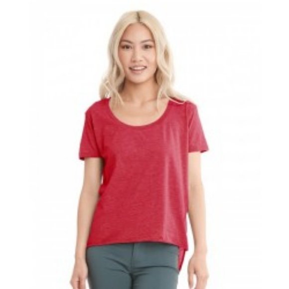 Kansas City Football Diva Loose Fit Hi-low Raw edge Bottom Hem Tee. - Picture 3 of 7